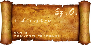 Sztáray Oguz névjegykártya